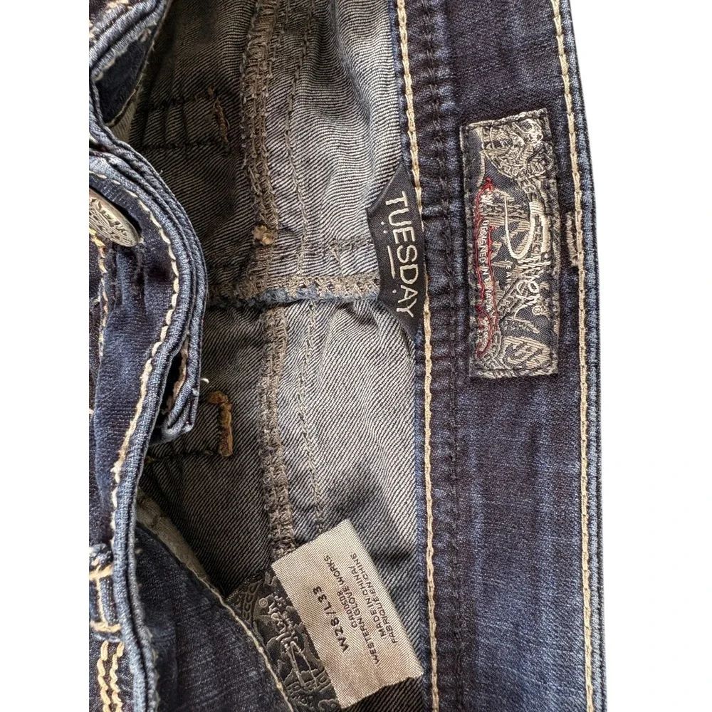 Silver Jeans Co Tuesday Slim Fit Bootcut Womens 28x33 Blue Denim Low Rise Y2K